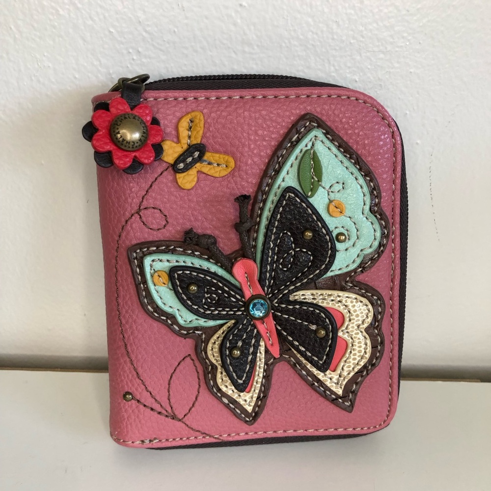 Chala Butterfly zip around wallet